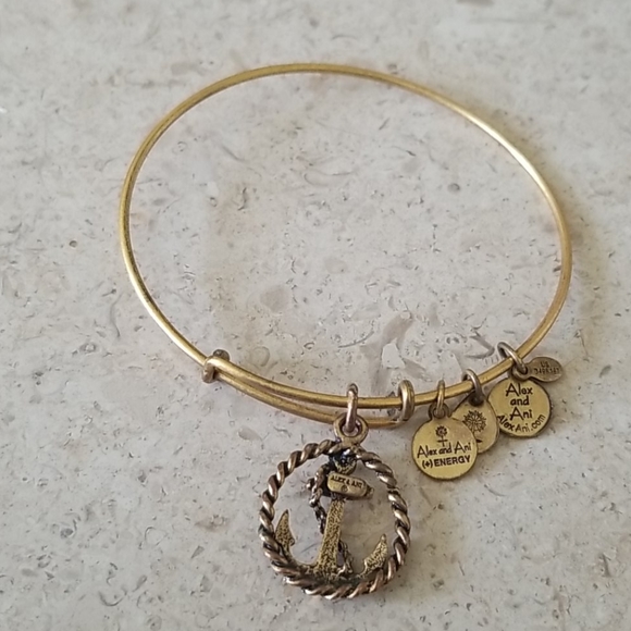 Alex and Ani Anchor Charm Adjustable Bracelet - Picture 3 of 3